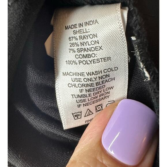 Cece Women's Embellished Layered Look Top Black Sz L Chic Effortless Style - Picture 10 of 10